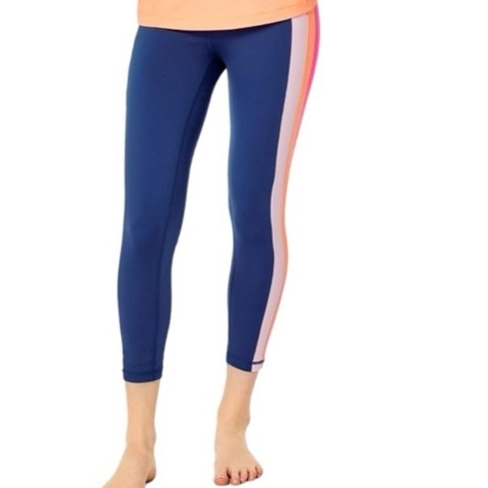 Lilly Pulitzer Luxletic High-Rise Midi Legging Blue XXL Cropped